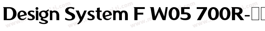 Design System F W05 700R字体转换